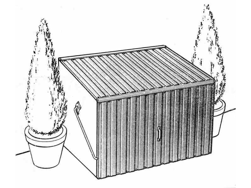 TRIMETALS Aufbewahrungsbox STOWAWAY inkl. Metallboden 138x89x113cm