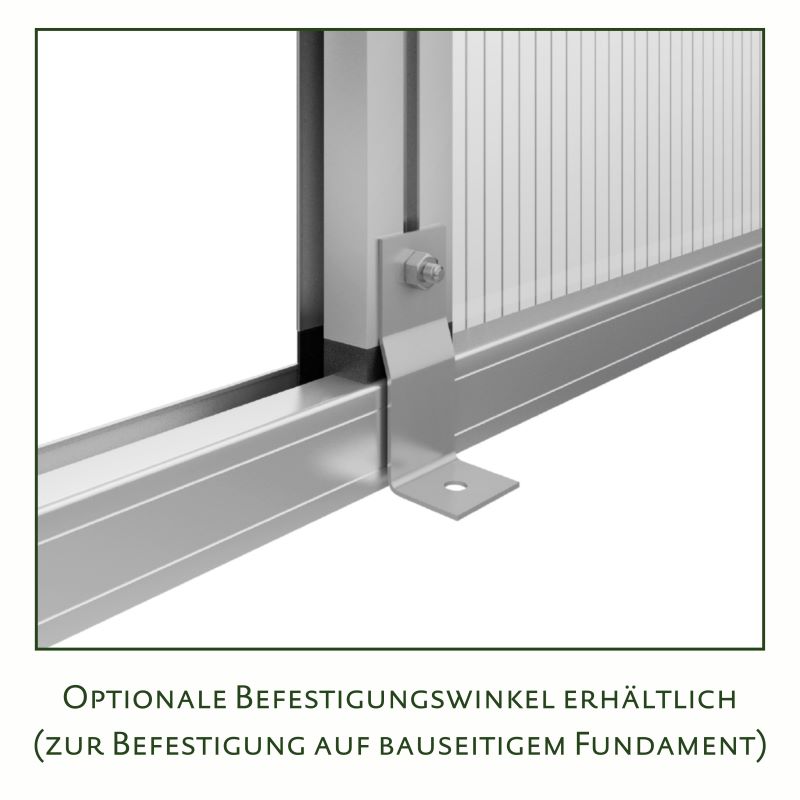 KGT Gewächshaus ENZIAN IV ALU - 267 x 300 cm - 6 mm