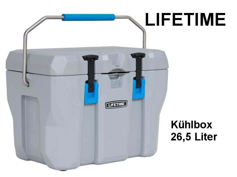 LIFETIME Kühlbox 26,5 Liter Volumen grau