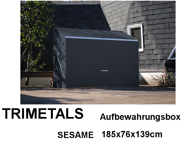 TRIMETALS Aufbewahrungsbox SESAME inkl. Metallboden 185x76x139cm