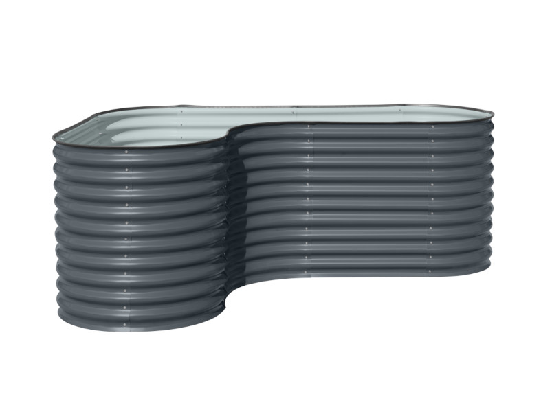 WESTMANN Hochbeet Metall L-Form 240x160x82 cm anthrazit
