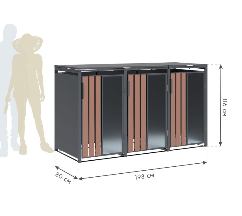 WESTMANN Mülltonnenbox metall Status 3