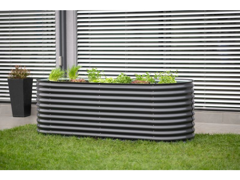 WESTMANN Hochbeet Metall Oval 240x80x82 cm anthrazit