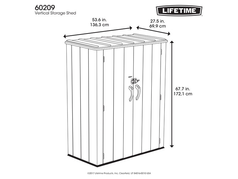 LIFETIME Geräteschrank - Gartenschrank Kunststoff