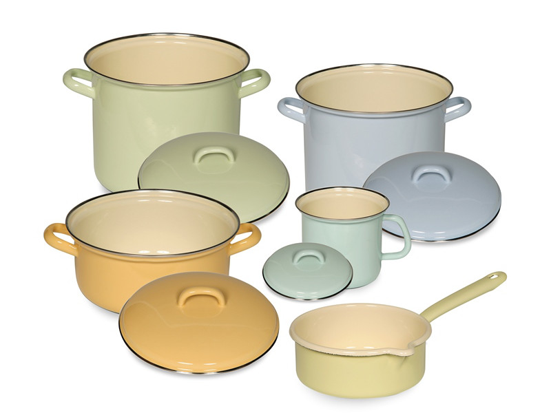 RIESS Classic Emaille Topfset 5-teilig BUNT PASTELL 0547-006
