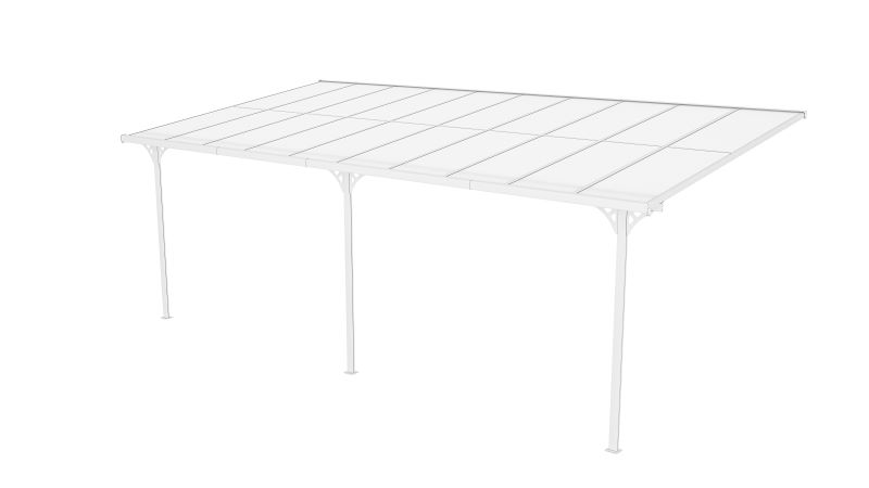 WESTMANN Alu Terassenüberdachung Bruce 617 weiß