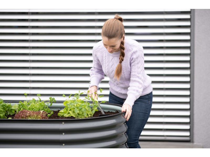 WESTMANN Hochbeet Metall Oval 240x80x82 cm anthrazit