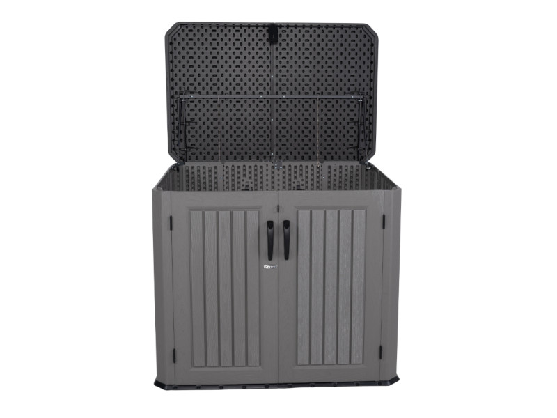 LIFETIME Gartenbox Mülltonnenbox Kunststoff 2x240l grau