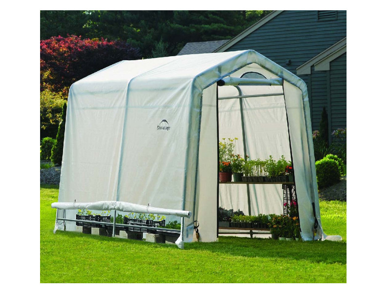 SHELTERLOGIC Folien Gewächshaus 4,32m² 240x180 cm WEIß