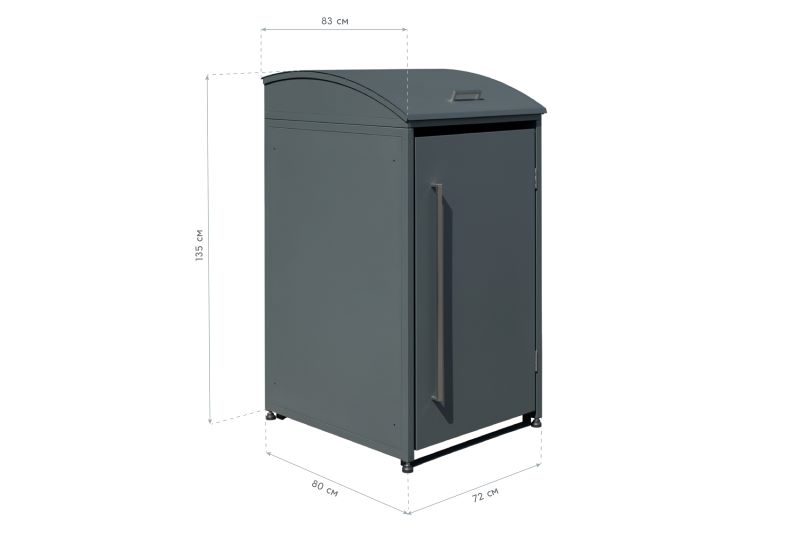 WESTMANN Mülltonnenbox metall Moderna 1x240 l