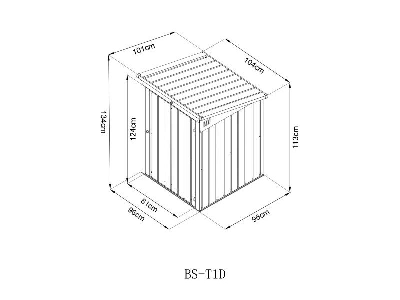 WESTMANN Mülltonnenbox "3x3" 104x101x134 anthrazit