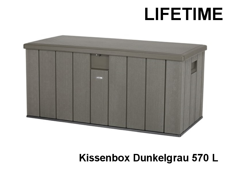 LIFETIME Kissenbox Dunkelgrau 570 L
