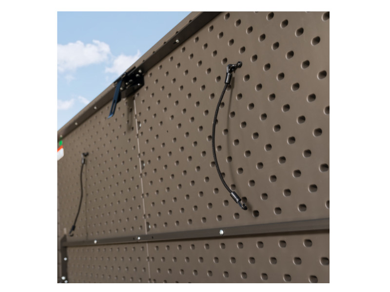 LIFETIME Gartenbox Mülltonnenbox Kunststoff 3x240l grau/braun