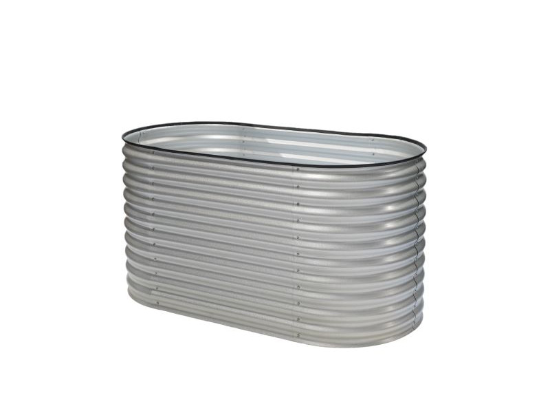 WESTMANN Hochbeet Metall Oval 160x80x82 cm silber