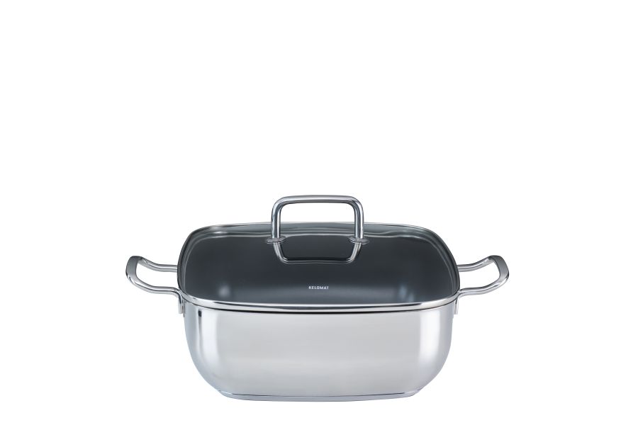 KELOMAT Bräter mit Glasdeckel 28x28cm QUATTRO 1993-350