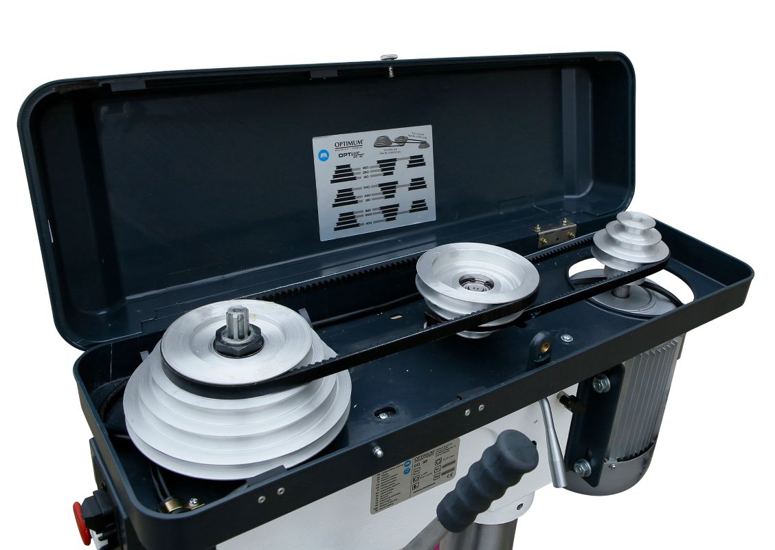 OPTIMUM Tisch- und Säulenbohrmaschine mit Keilriemenantrieb DQ 32 SET