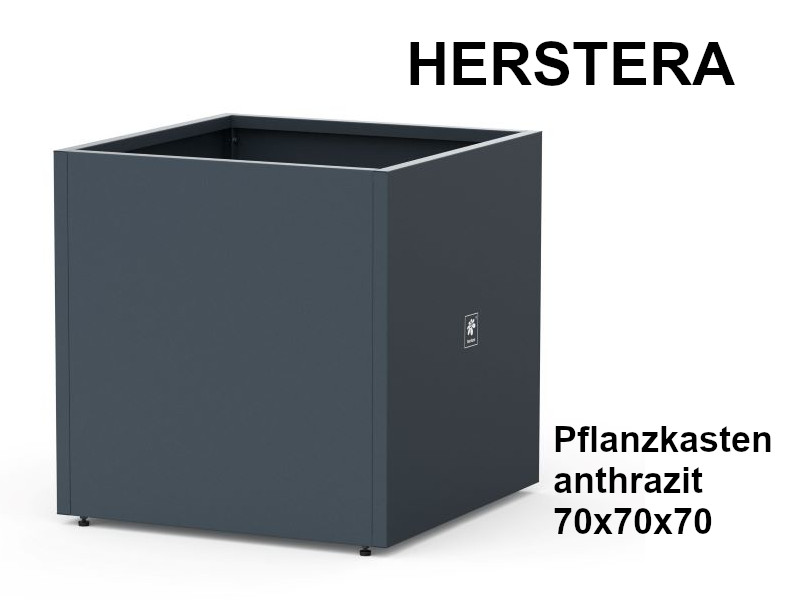 HERSTERA Pflanzgefäß Metall 70x70x70 anthrazit