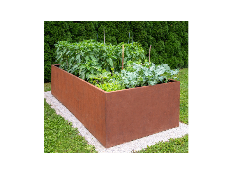 PRIMA TERRA Hochbeet-Bausatz "OPTIMUS" Metall Edelrost 240x75 H80cm