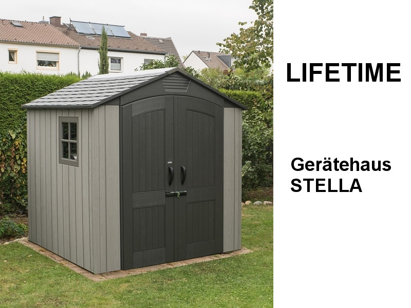 LIFETIME Gerätehaus Gartenhaus STELLA 204x204 cm Kunststoff