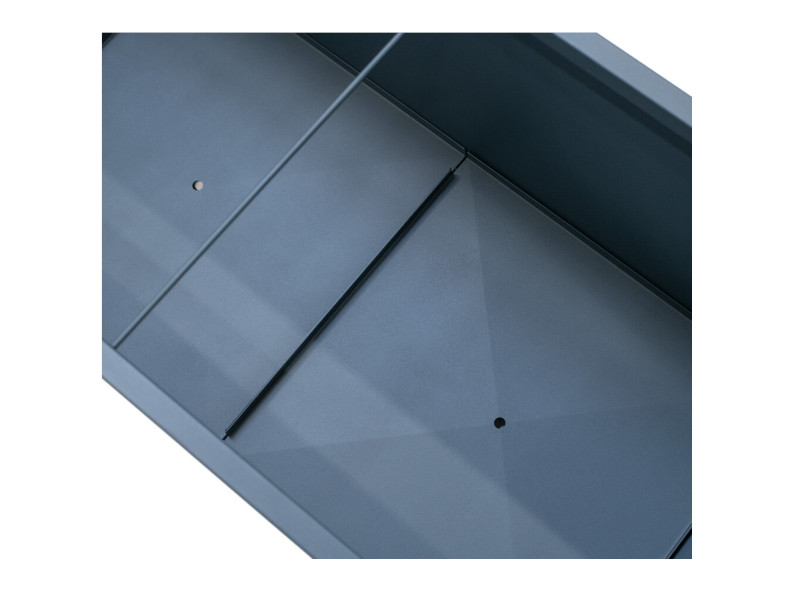 HERSTERA Pflanzgefäß Metall 100x50x50 anthrazit