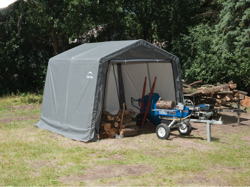 SHELTERLOGIC Gerätehaus Folienhaus in-a-BOX 9m² 300x300cm GRAU