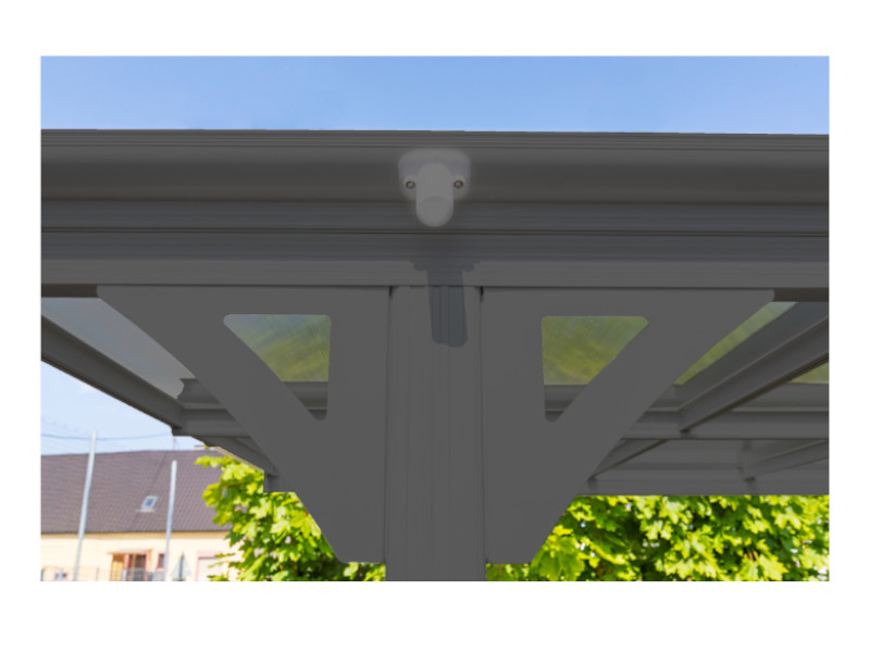 WESTMANN Flachdach Carport 305x503x232 anthrazit 15m²