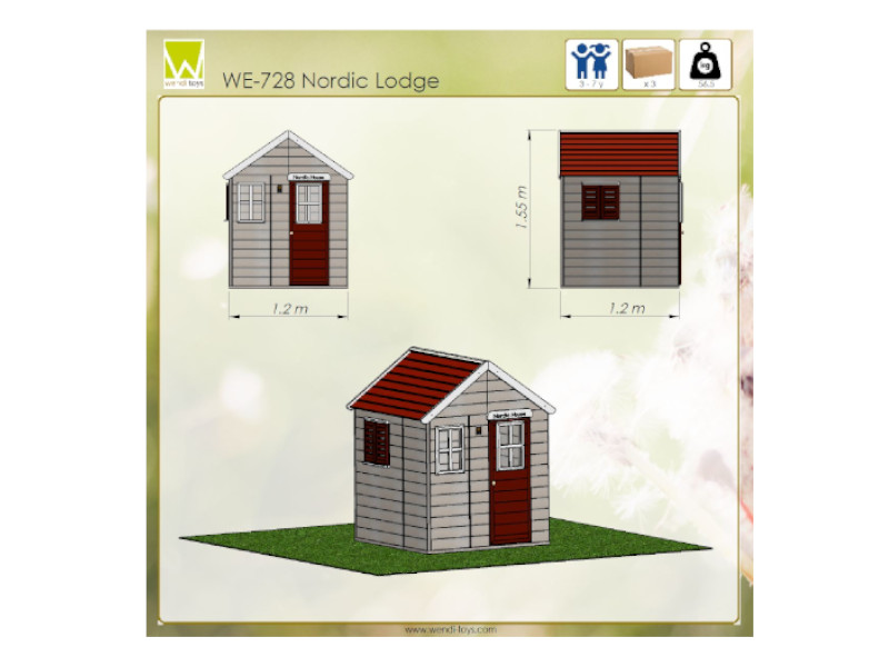 WENDI TOYS Spielhaus GECKO 120x120x155