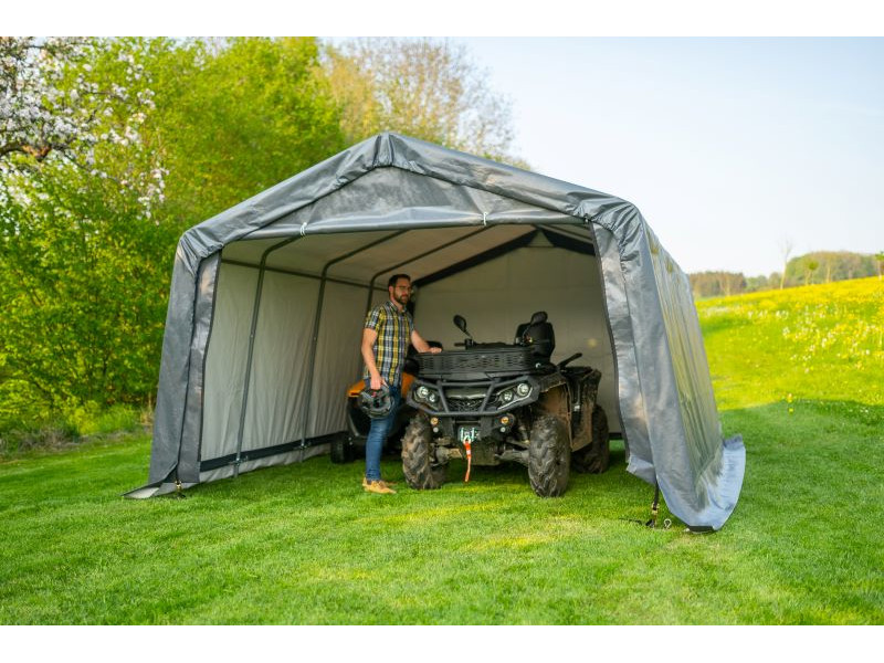 SHELTERLOGIC Folien Garage in-a-BOX 18,13m² 490x370cm GRAU