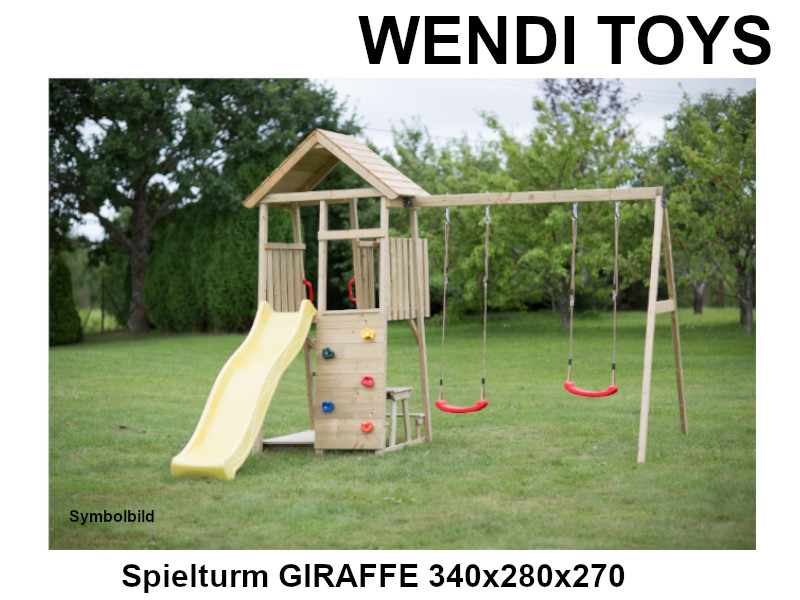 WENDI TOYS Spielturm GIRAFFE 340x280x270