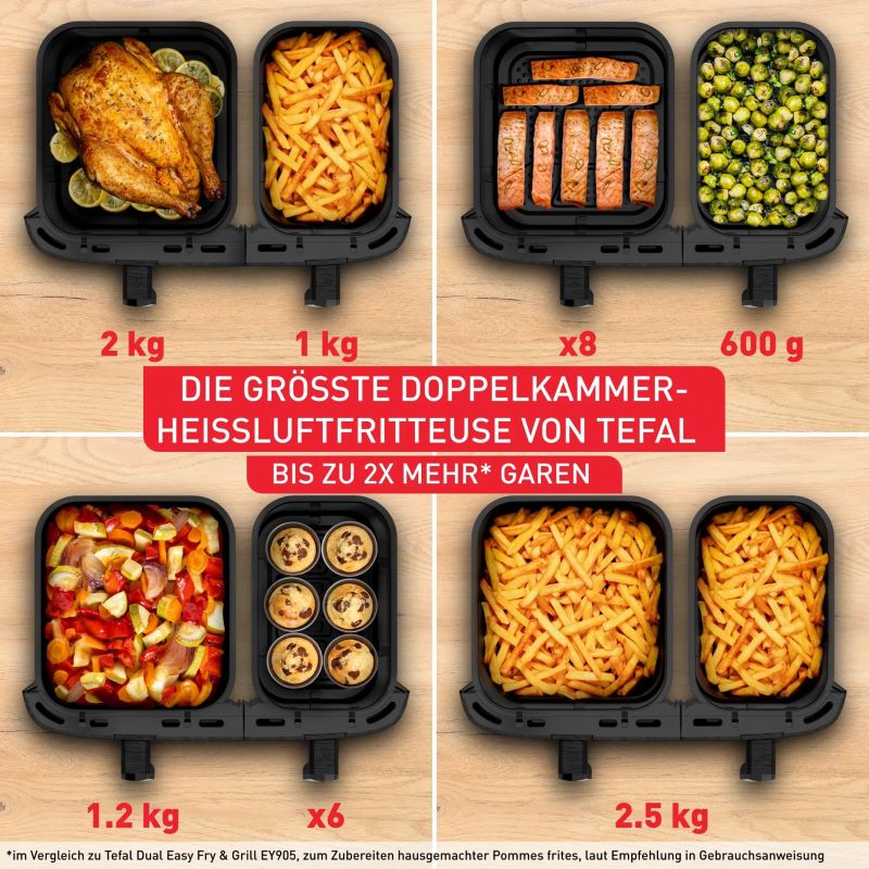 TEFAL Dual Easy Fry Xxl EY9428E0