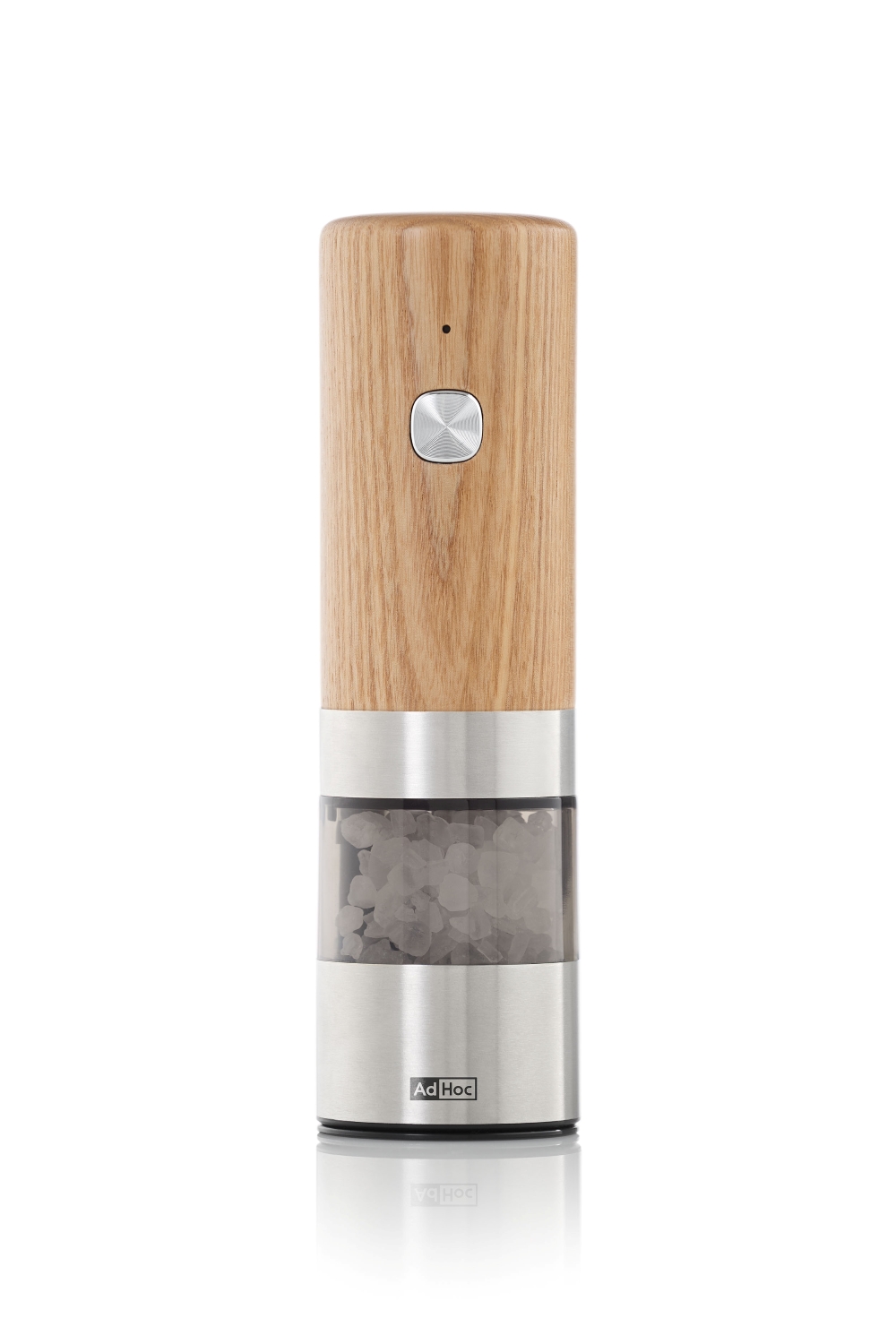 AdHoc i.Mill EP163 Elektrische Pfeffer- & Salzmühle USB-C 17 cm Eschenholz