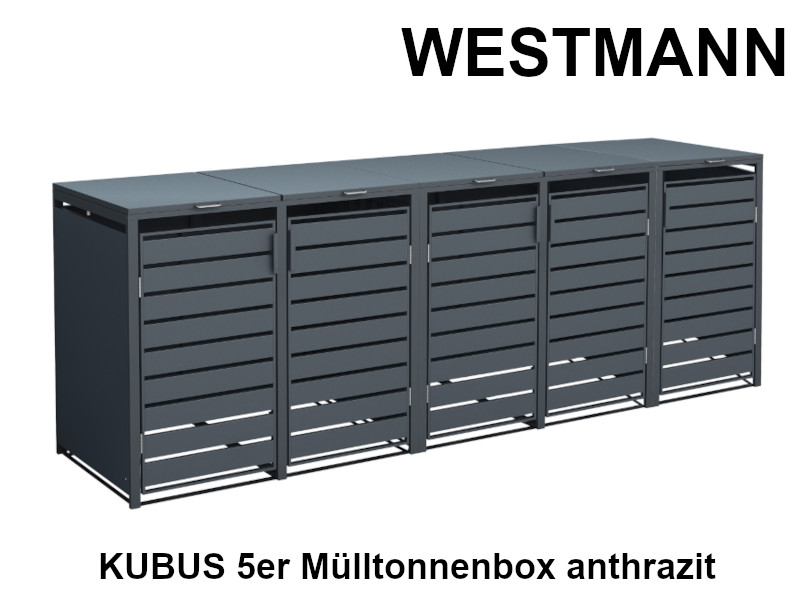 WESTMANN KUBUS 5er Mülltonnenbox anthrazit