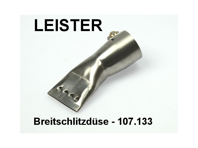 LEISTER 107.133 Breitschlitzdüse 40mm gelocht, aufschiebbar auf Triac S od. PID