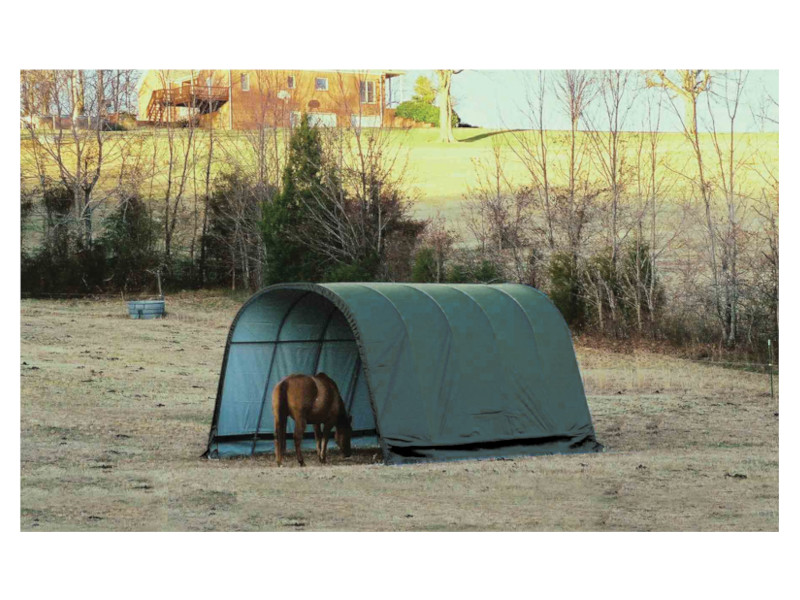 SHELTERLOGIC Weidezelt - Foliengarage 24,4 m² 400x610x300 cm GRÜN