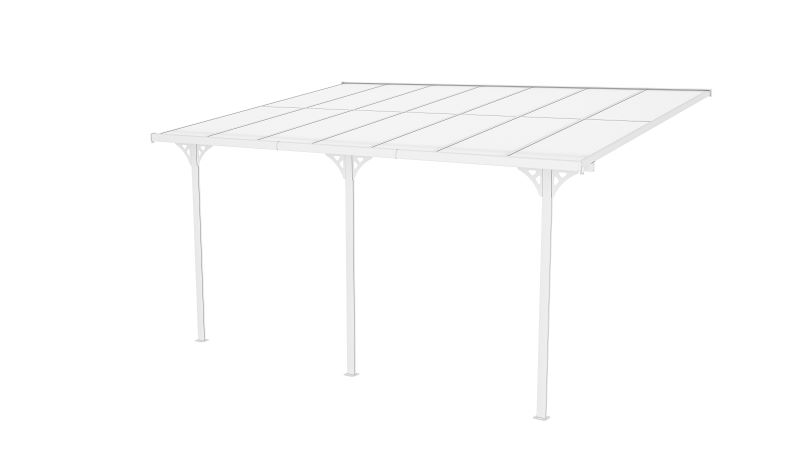 WESTMANN Alu Terassenüberdachung Bruce 435 weiß