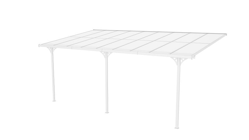 WESTMANN Alu Terassenüberdachung Bruce 556 weiß