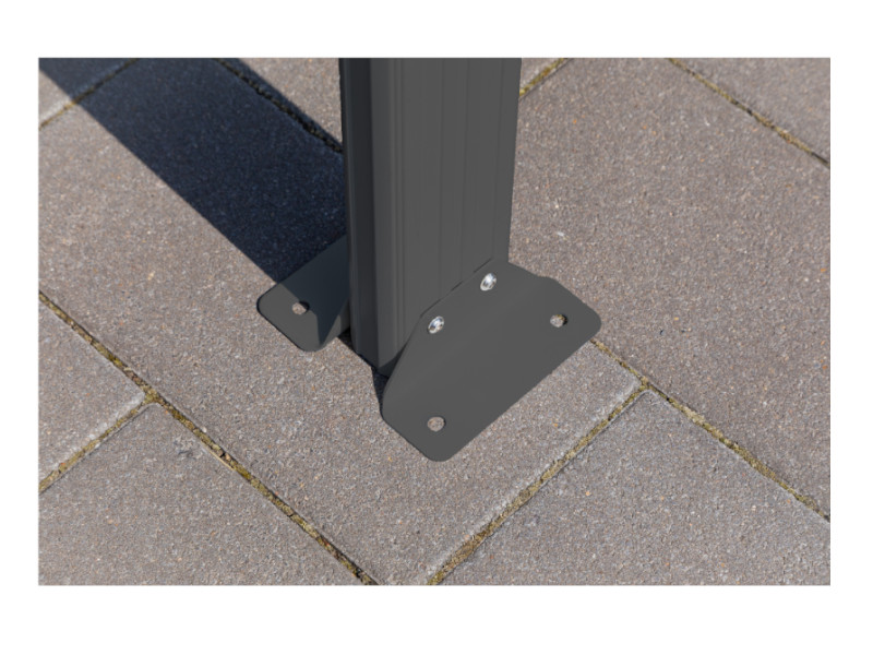 WESTMANN Flachdach Carport 305x503x232 anthrazit 15m²