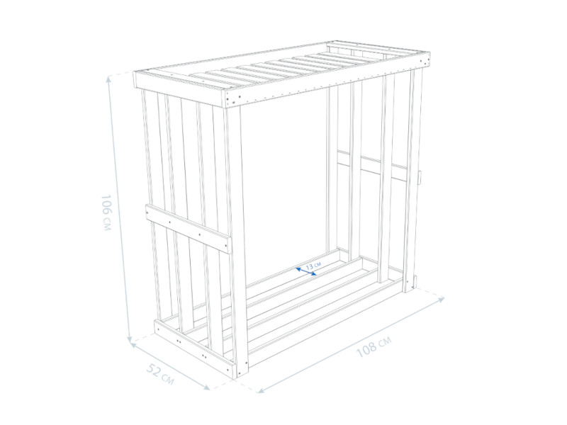 WESTMANN Kaminholzregal HARALD