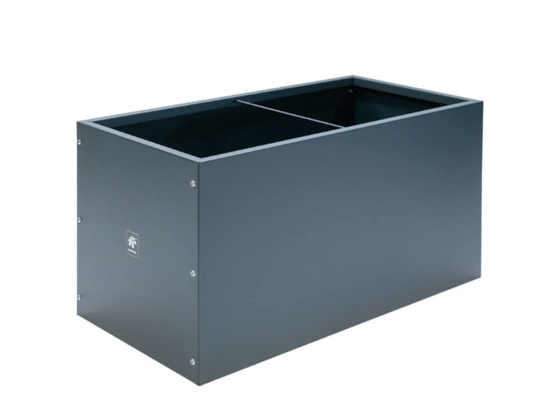 HERSTERA Pflanzgefäß Metall 100x50x50 anthrazit