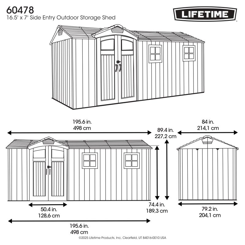 LIFETIME Kunststoff Gerätehaus IDAHO, 200x500cm
