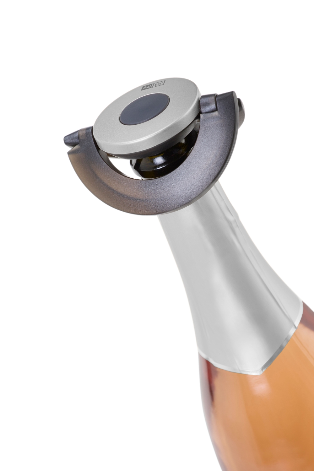 AdHoc Gusto FV53 Sekt- und Champagnerverschluss Schwarz-Silber