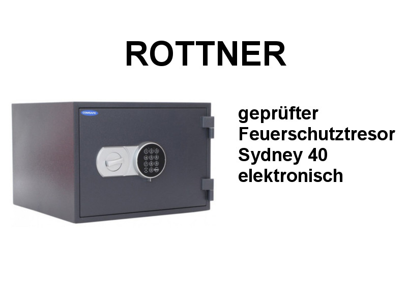 ROTTNER geprüfter Feuerschutztresor Sydney 40 elektronisch