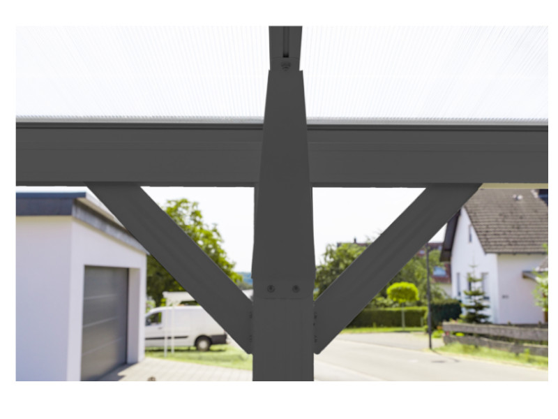 WESTMANN Rundbogen Carport 300x576x220 anthrazit 17m²