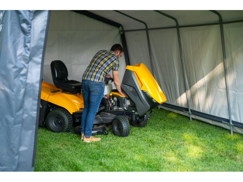 SHELTERLOGIC Folien Garage in-a-BOX 18,13m² 490x370cm GRAU