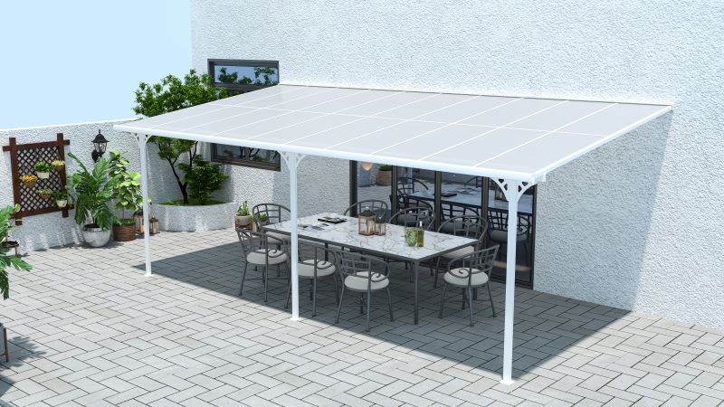 WESTMANN Alu Terassenüberdachung Bruce 617 weiß