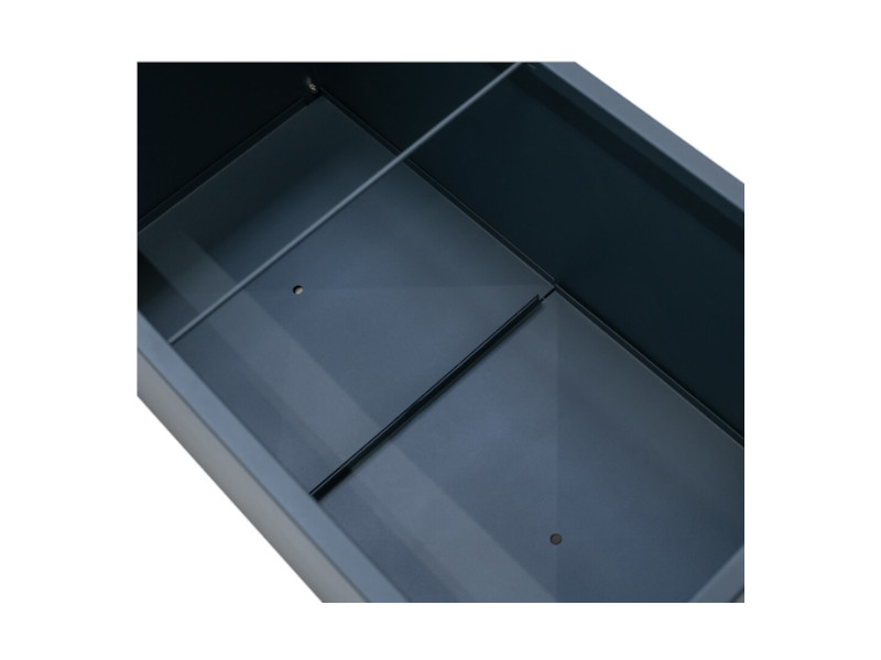 HERSTERA Pflanzgefäß Metall 100x50x50 anthrazit