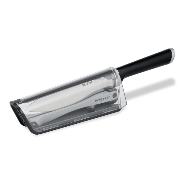 TEFAL Ever Sharp Kochmesser 16,5 cm, eingebauter Schärfer - K25690