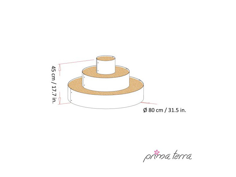 PRIMA TERRA Pflanzenpyramide Metall Edelrost d=80cm