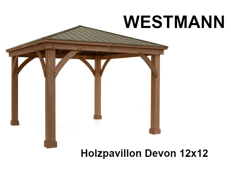 WESTMANN Holzpavillon DEVON 366x366 cm natur "12x12"