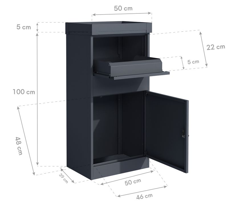 WESTMANN Paketbox Piet Anthrazit